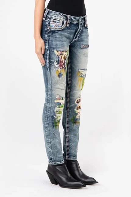 Rock Revival Harlow MS201 Mid Rise Skinny Jeans 4.webp